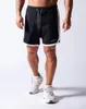 Herr shorts sommarstil jogga kör dubbel andas sveaBsorbent sport gym fitness svart casual 230130