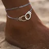 Anklets mode kärlek handbojor strand för kvinnor trendiga fot smycken frihet bokstäver ben armband trevlig present flicka