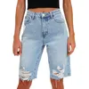 Dames jeans dames sneeuwbroek medium korte vrouwen shorts casual gat leggings dames gescheurde vernietigde kerstpyama