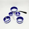 Cockrings Stainless Steel Silicone Neck Collar Choker Ankle Wrist Handcuffs Slave Bondage Shackle Leg Irons Restraints Sex Toys For Couple