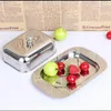 Plates Kitchen Butter Dish Box Container Cheese Plate Storage Keeper Tray With Lid Stainless Steel Boxes