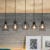 Kolye lambaları LED kapalı E27 Modern Kafes Işık Retro Loft Lamba Metal Muhafız Asma Restoran Oturma Odası Dekorasyonu