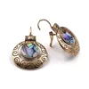 Boucles d'oreilles à dos TopHanqi turc Boho ethnique Clip pour femmes bohème Vintage grand alliage rond Dangle Piercing bijoux de mode