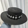 Шляпа шляпы широких краев модная бренда Panama Summer Strape Hat Women Beach Sun Leisur