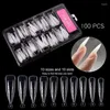 Unghie finte 20/100PCS Extension Nail Forms Quick Building Gel Mold Full Cover Tips Form Molds For Art Build