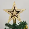 Dekoracje świąteczne Tree Topper Portable Treetop błyszczące pentagram zimowe wstawki Dekor