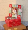 Geschenkomschakeling 10 stks Merry Christmas Cupcake Boxes Nougat Chocoladetaart Decoreren Sprogramma's Event feest Diy Handmade pakket