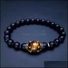 Brins de perles Naturel Tigres Oeil Couronne En Forme De Perle Bracelet Mens Bijoux De Luxe Cadeau Chaîne De Charme Apporte Bonne Chance Perlé 3377 Q2 D Dhfy9