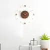 Wall Clocks Nordic Style Round Wood Clock Large For Kids Home Office