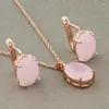 Necklace Earrings Set Arrival Trend 2023 Fashion For Women And Earing Classic 585 Rose Gold Color Luxury Quality Jewelry