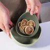 Plates Lotus Ceramic Bowl Dishes Sets Decor Creative Fruit Salad Plate Dinner Organizer Flower Shape Container Storage