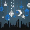 6pc/set Festival del Medio Oriente Eid Decorazione per feste a tema Stelle Luna Ciondolo Atmosfera Forniture per la decorazione