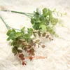 Fleurs décoratives simples soie artificielle petite Lysimachia Christinae Hance Eucalyptus plante herbe pour bricolage bouquet de fleurs maison mariage