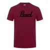 Men's T Shirts Fashion Drums Brand Men Summer Pearl Shirt O-neck Short Sleeve Cotton Music T-shirts Top Tees