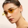 Óculos de sol iguetta retro oval feminino designer de marca liga de sol transparente 2023 Moda sem aro de sol iyjb647