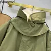 Trench feminina casacos svoryxiu mulher mulher exército de inverno verde windbreak sobretudo lã de capuz sólido para manter o tipo quente de lnside pegue direto tipo