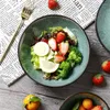 Talerze nordycka pieca zmiana glazowana ceramiczna obiadowa talerz owocowy