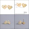 Stud Simple Butterfly Smooth Mini Small Animal Heart Earring voor vrouwen kraakbeen helix tragus piercing kleine druppel levering sieraden oor dheo0