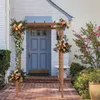 Dekoracja imprezy 152*60*215 cm ślub na świeżym powietrzu ciemnobrązowy ogród kwiatowy łuk urodzin