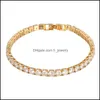 Tennis Round Bead Zircon Bracelet Simplicity Chain Bracelets Fashion Temperament Jewellery Ornaments Personality Female Confidante 7 Dhywf