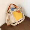 Borsone da donna Borsa a tracolla in tela per riporre lo shopping di studenti di grande capacità Prenota borse in stoffa di cotone da donna Borsa da viaggio