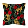 Pillow Cover Covers Decorative Home 45x45 Pillows For Sofa Leopard Linen Pillowcase