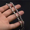 Łańcuchy 5 mm S925 Sterling Srebrny Naszyjnik w szachownicy mężczyzn Mężczyzna Czysty tajski prostokąt Cross Link Biżuter