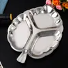 Plates Tray Serving Plate Appetizer Platter Divided Fruit Candy Dish Stainlessdried Compartment Veggie Relish Storage Salad Bowl