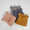 Acessórios para o cabelo Capéu de urso de urso com orelhas ouvidos de malha de inverno Bonnet para meninos meninos macios e gorro infantil Cap