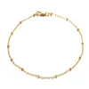 Bracelets de cheville chaîne satellite bracelet de cheville pour femmes et adolescentes couleur or Bracelet de cheville perlé mince 9 10 11 pouces