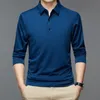 Polos Polos Men koszulka Polo Casual Business Tops Solid Polos koszule męskie polo homme moda koreańska szczupła tee 230130