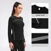 Set attivi Tuta da yoga foderata in pile Set da corsa per donna Fitness Palestra Abbigliamento sportivo Leggings Indossare camicia ad asciugatura rapida e maglie da 2 pezzi