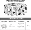 Table Cloth Floral Vintage Elements Round Tablecloth Proof Wrinkle Resistant Cover For Dining Room Kitchen Decoration 60inch