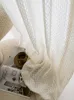 Tenda Filato Di Pizzo Francese Beige Per Soggiorno Tulle Balcone Bovindo Camera Da Letto Tende Ricamate Personalizzate