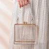 Evening Bags Transparent Clear Purses Handbags Luxury Women 2023 Trend Wedding Clutch Designer Pearl Acrylic Crossbody Bag For Party