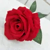 Dekorativa blommor 10st/Lot Velvet Rose Artificial Flower Home Decoration Silk Wreath Bouquet för hantverk