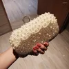 Evening Bags Women Beaded Tassel Rhinestones Clutch Silver Diamonds Pearl Wedding Bag Retro Crystal Purse Bolsos Mujer