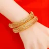 Bangle Luxury Gold Color Ethiopian Bangles Bangles for Women Dubai Ramadan Open Bracelet Bracelet Bracelet Wedding Jewelry Pulseras Mujer