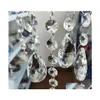 Crystal 50Pcs Clear Faceted Teardrop Water Drop Cut Prism Hanging Pendant Jewelry Chandelier Part Acrylic Bead 609 Q2 Delivery Dhbht