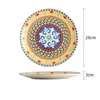 Plates European Style Ceramic Bohemian Dinner Plate Creative Hand Painted Dessert Fruit Household Shallow Steak Dish Tableware