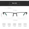 Sunglasses Frames Titanium Alloy Frame Eye Glasses Computer Optical Prescription Eyewear Men Style Half Rim Rectangular Spectacles