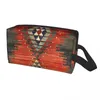 Kosmetiska väskor reser vintage turkiska kilim navaho aztec textil toalettråse boho etnisk persisk stam makeup arrangör lagring dopp kit