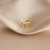 Pendientes traseros Modyle, manguito de oreja a la moda, sin Clip de perforación para mujeres y niñas, aretes de perlas de Color dorado, regalo de joyería