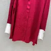 Frauen Blusen Shirts Designer Marke Gleichen Stil 2023 Neue Frühling Sommer Revers Hals Lange Ärmel Mode Luxus Tops QLWW