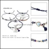 Linkketen 1 set verstelbare boho colorf handgeweven mtilayer armbanden wax touw armband voor vrouwen valentijnsdag sieraden cadeau druppel de dh8hl