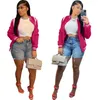 Giacche da donna EWSFV 2023 Design Top Abbigliamento sportivo da donna Bottone in lana Pressa doppio filo Manica lunga Cappotto rosa