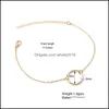 Bangle Fashion Single Double Circle Interlock Chian Classic Sliver Bracelet Пара изящное изящное подарки для ювелирных изделий оптом для Wo DH9TL