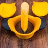 Kitchen Tools Stainless Steel Metal Mango Slicer Large Mango Big Fruit Slicer Splitter Cutter Blades with Non Slip Handles