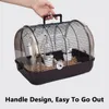Bird Cages Portable Pet Parrot Transport avec mangeur de transport entièrement détachable Improvisionnelles 230130