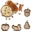 Plates Squirrel Wooden Snack Tray Aperitif Plate Serving Fruit Dessert Trays Display Dishes Tableware